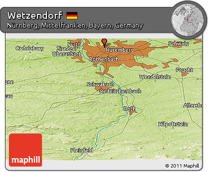Physical Panoramic Map of Wetzendorf