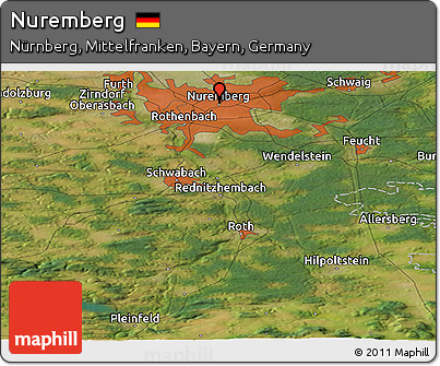 Satellite Panoramic Map of Nuremberg