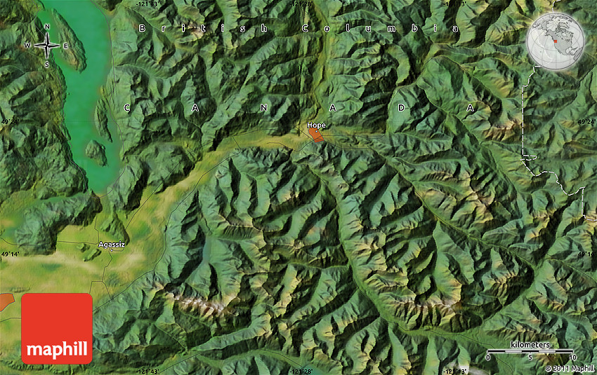 Satellite Map of Agassiz