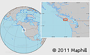 Gray Location Map of Tofino