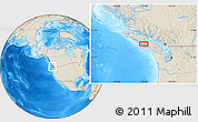 Shaded Relief Location Map of Tofino