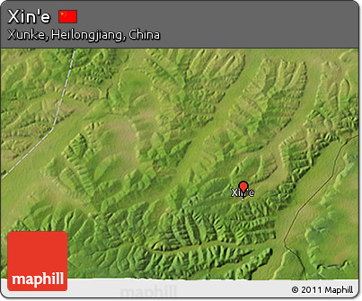 Satellite 3D Map of Xin'e