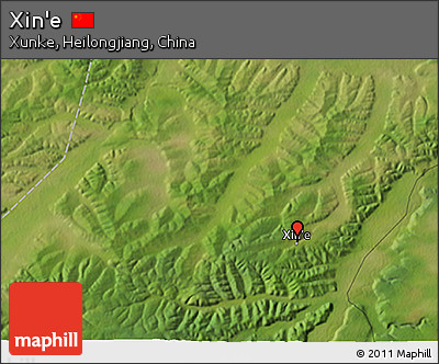 Satellite 3D Map of Xin'e