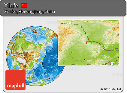 Physical Location Map of Xin'e