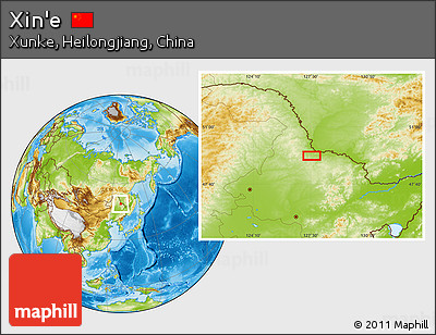 Physical Location Map of Xin'e