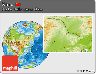 Physical Location Map of Xin'e