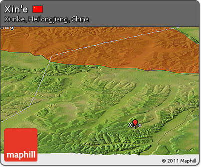 Satellite Panoramic Map of Xin'e