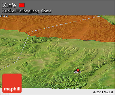 Satellite Panoramic Map of Xin'e