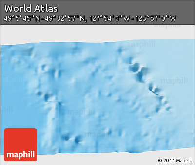 Physical 3D Map of the Area around 49° 19' 21" N, 127° 25' 30" W