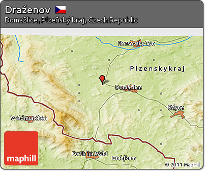 Physical 3D Map of Draženov
