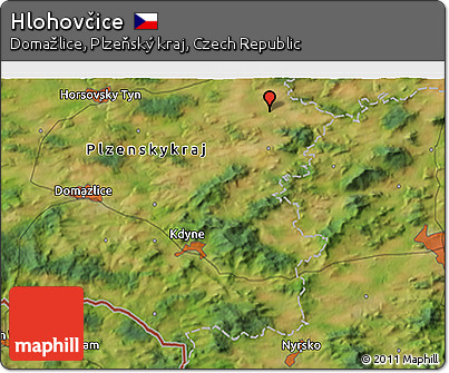 Satellite 3D Map of Hlohovčice