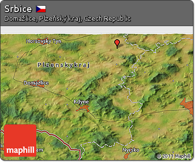Satellite 3D Map of Srbice
