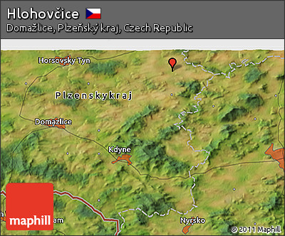 Satellite 3D Map of Hlohovčice