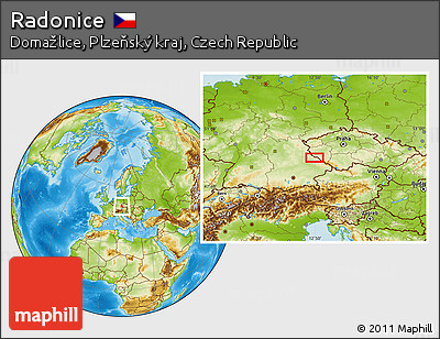 Physical Location Map of Radonice