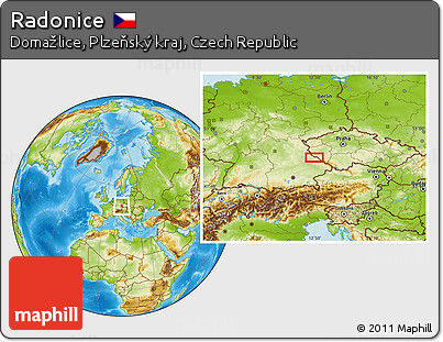 Physical Location Map of Radonice