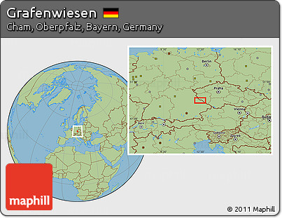 Savanna Style Location Map of Grafenwiesen