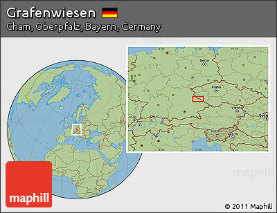 Savanna Style Location Map of Grafenwiesen