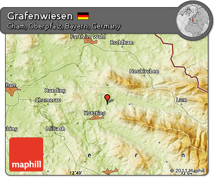 Physical Map of Grafenwiesen