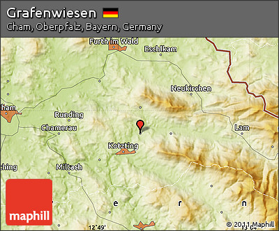 Physical Map of Grafenwiesen