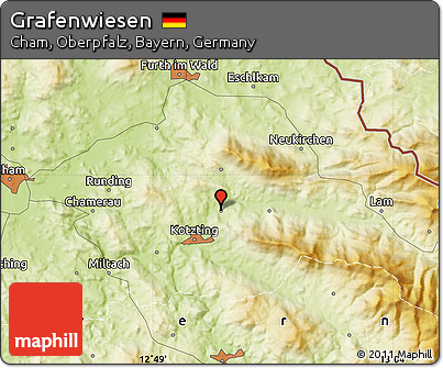 Physical Map of Grafenwiesen