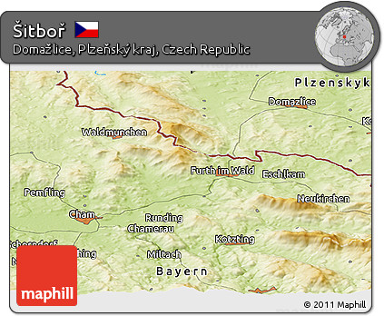 Physical Panoramic Map of Šitboř