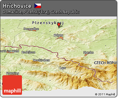 Physical Panoramic Map of Hříchovice