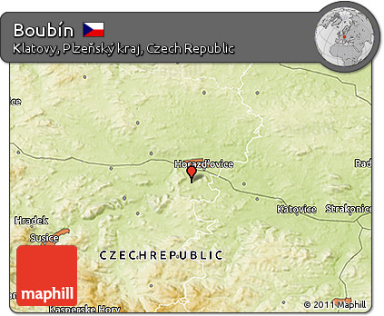 Physical 3D Map of Boubín