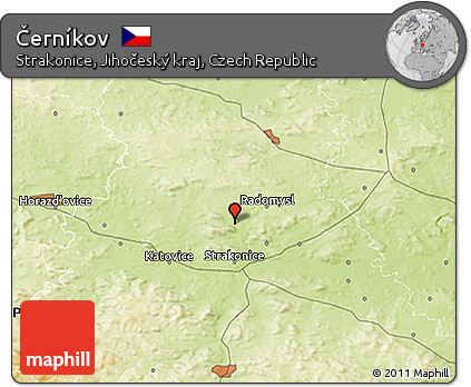 Physical 3D Map of Černíkov