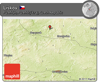Physical 3D Map of Liškov