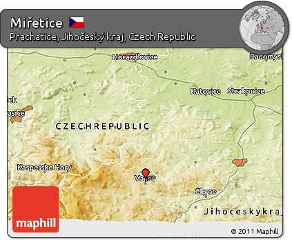 Physical 3D Map of Miřetice