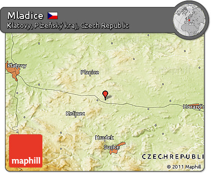 Physical 3D Map of Mladice