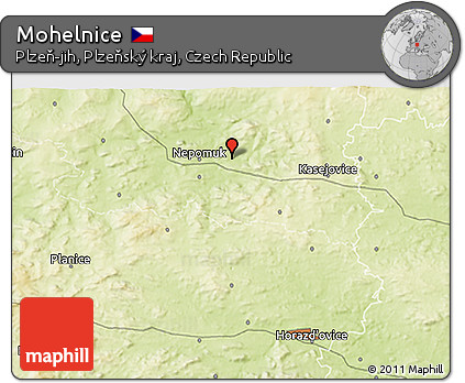 Physical 3D Map of Mohelnice