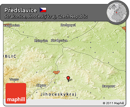 Physical 3D Map of Předslavice