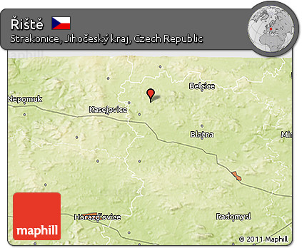 Physical 3D Map of Řiště