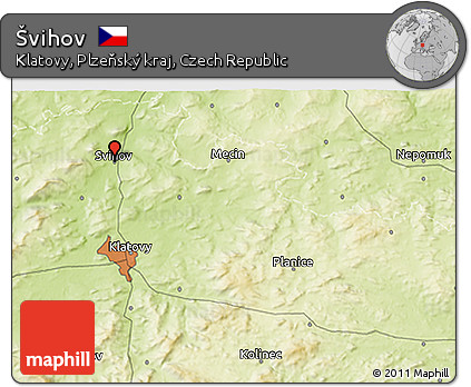 Physical 3D Map of Švihov