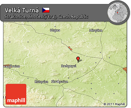Physical 3D Map of Velká Turná