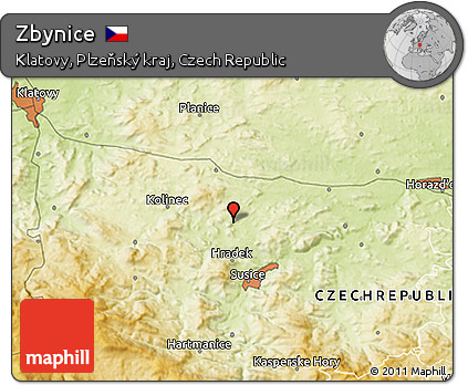 Physical 3D Map of Zbynice