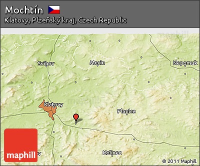 Physical 3D Map of Mochtín