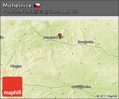 Physical 3D Map of Mohelnice