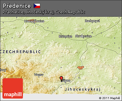 Physical 3D Map of Předenice