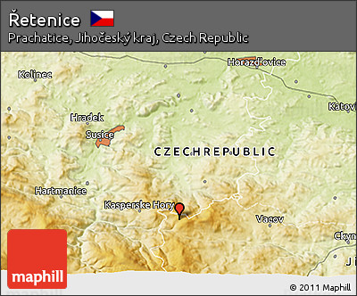 Physical 3D Map of Řetenice