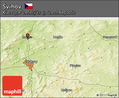Physical 3D Map of Švihov