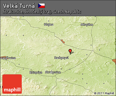 Physical 3D Map of Velká Turná