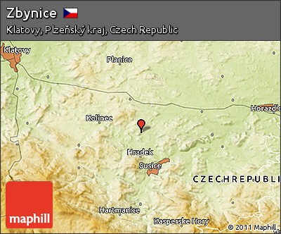 Physical 3D Map of Zbynice