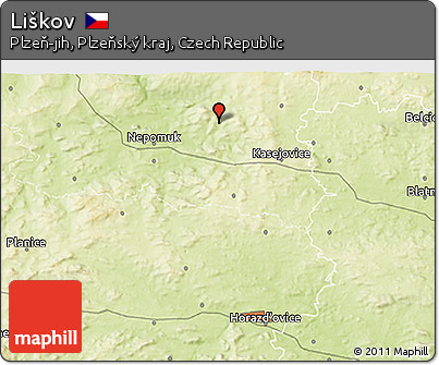 Physical 3D Map of Liškov