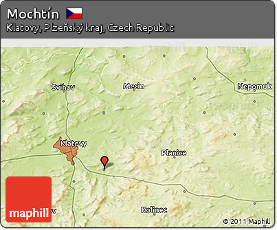 Physical 3D Map of Mochtín