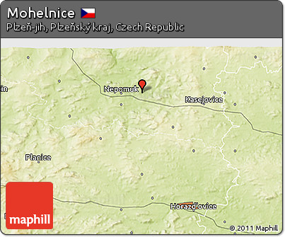 Physical 3D Map of Mohelnice