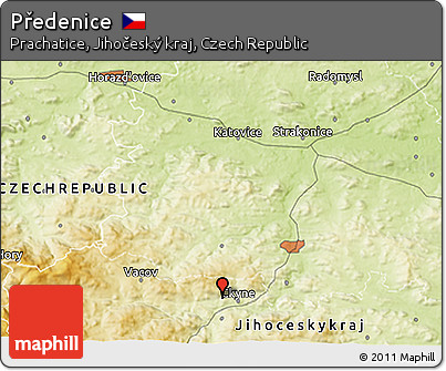 Physical 3D Map of Předenice
