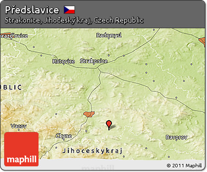 Physical 3D Map of Předslavice