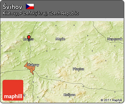 Physical 3D Map of Švihov